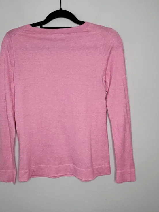 J.Crew Factory Teddie Sweater Pink XS S Preppy Spring Capsule Crewneck Knit - Picture 2 of 8